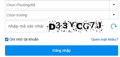 Giao diện đăng nhập CSDL